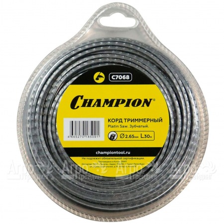 Корд триммерный Champion Platin Saw 2.65мм, 30м (зубчатый)  в Челябинске