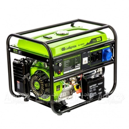 Бензогенератор Сибртех БС-8000Э 6 кВт в Челябинске