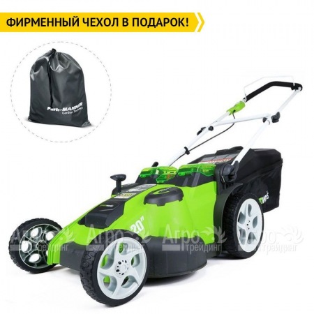 Газонокосилка аккумуляторная GreenWorks G-Max G40LM49DB 40V 49 см Twin Force (без батареи и зарядного устройства)  в Челябинске