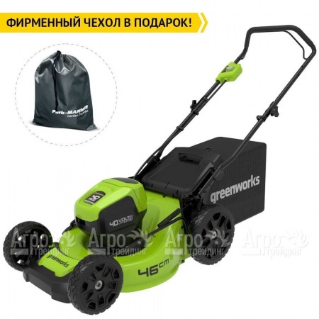 Газонокосилка аккумуляторная GreenWorks GD40LM46HP 4 Ач  в Челябинске