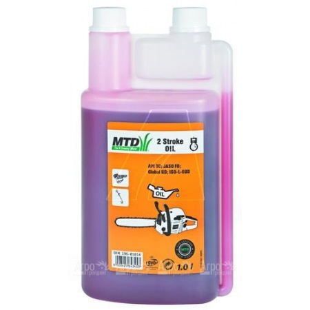 Масло MTD API-TC с дозатором 1 л для 2-х тактных двигателей в Челябинске