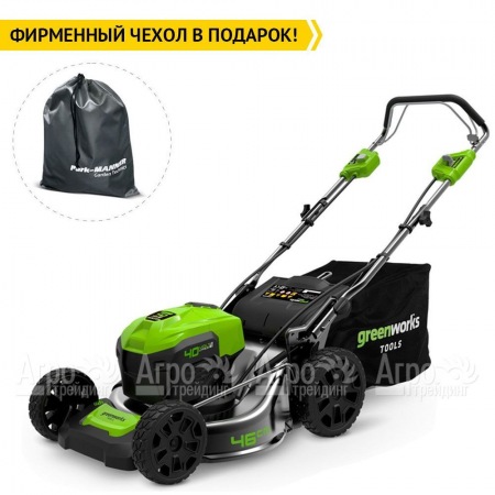Газонокосилка аккумуляторная GreenWorks GD40LM46SP (без батареи и зарядного устройства) в Челябинске