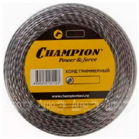 Корд триммерный Champion Tri-twist 3.0мм, 50м (витой треугольник)+нож  в Челябинске