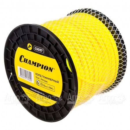 Корд триммерный Champion Star 3.0мм, 164м (звезда)+нож  в Челябинске