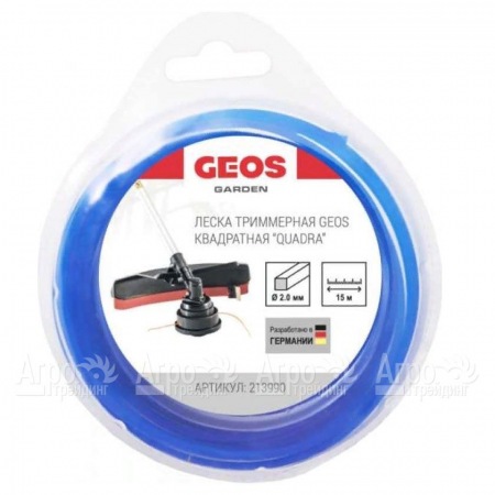 Леска триммерная квадратная GEOS by Al-Ko Quadra 2.0 мм, 15 м в блистере в Челябинске