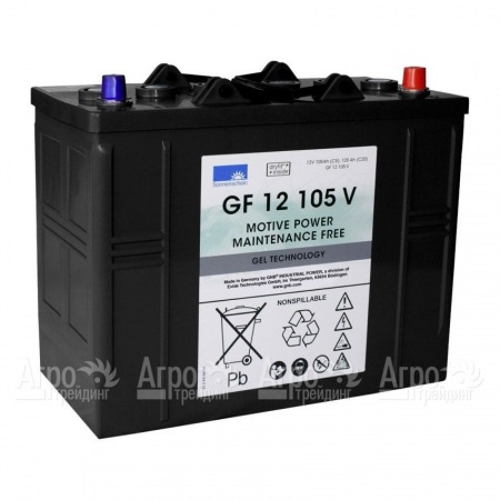 Необслуживаемый тяговый гелевый аккумулятор 12B 105 Ач GF12105V для подметальных машин Lavor в Челябинске
