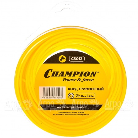 Корд триммерный Champion Round 3.0мм, 25м (круглый)  в Челябинске