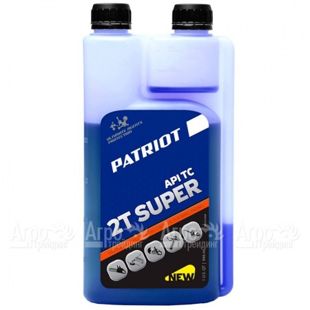 Масло полусинтетическое с дозатором Patriot Super Active 2T 0.946 л для 2-х тактных двигателей  в Челябинске