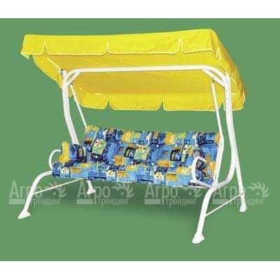 Трехместные садовые качели "КОМФОРТ-М" с раскладывающейся спинкой в Челябинске