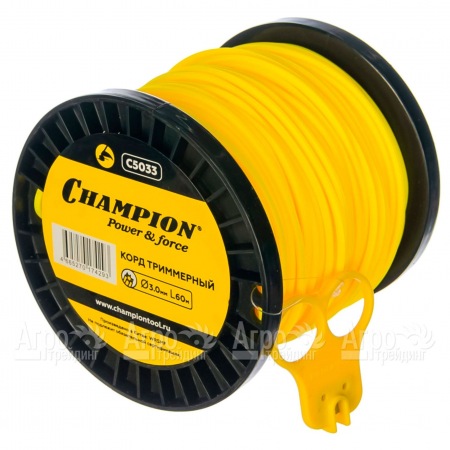 Корд триммерный Champion Star 3.0мм, 60м (звезда)+нож  в Челябинске