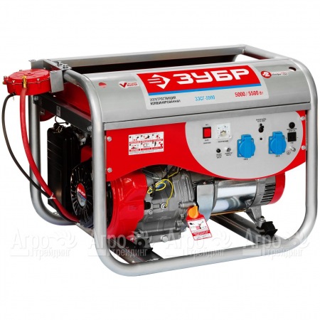 Бензин-газовый генератор Зубр ЗЭСГ-5500 5.5 кВт в Челябинске