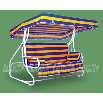Трехместные садовые качели "ЛЮКС-М" с раскладывающейся спинкой в Челябинске