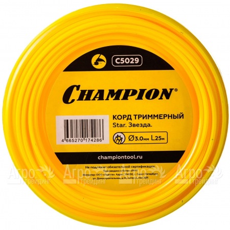 Корд триммерный Champion Star 3.0мм, 25м (звезда)  в Челябинске