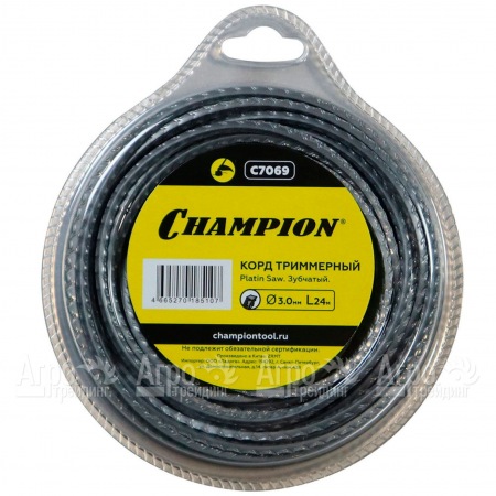 Корд триммерный Champion Platin Saw 3.0мм, 24м (зубчатый)  в Челябинске