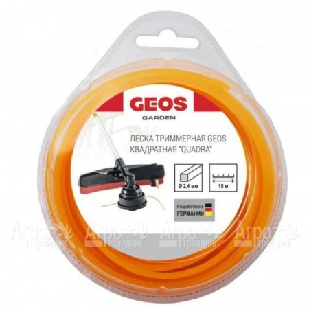 Леска триммерная квадратная GEOS by Al-Ko Quadra 2.4 мм, 15 м в блистере в Челябинске