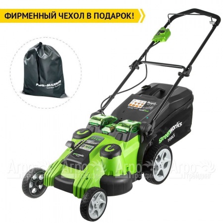 Газонокосилка аккумуляторная GreenWorks G40LM49DBK4  в Челябинске