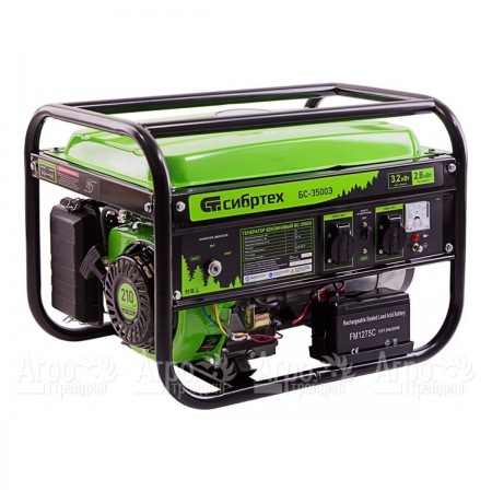 Бензогенератор Сибртех БС-3500Э 2.8 кВт в Челябинске