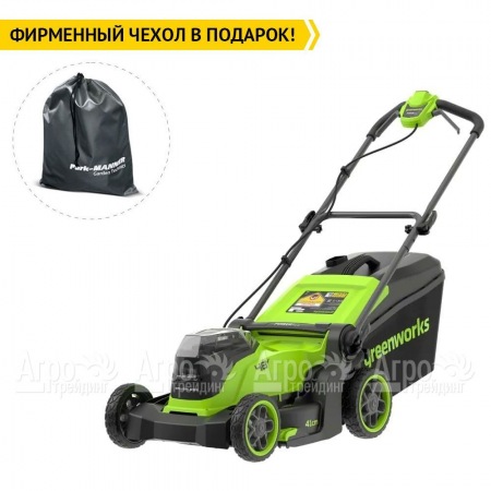 Газонокосилка аккумуляторная GreenWorks GD24X2LM411 2х4 Ач  в Челябинске