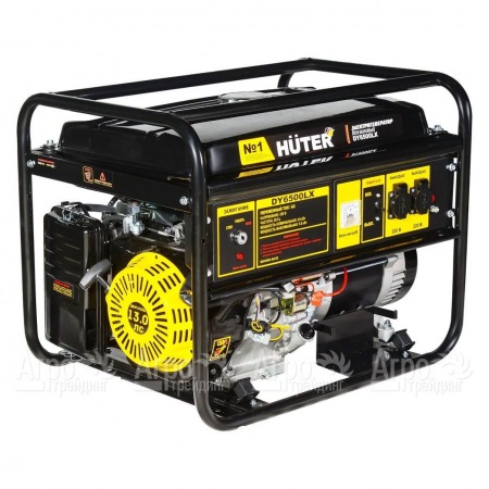 Бензогенератор Huter DY6500LX 5 кВт - электростартер с пультом в Челябинске
