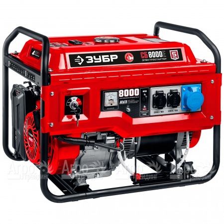 Бензогенератор Зубр СБ-8000Е 8 кВт с электростартером в Челябинске