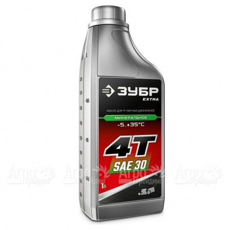 Масло минеральное Зубр Extra 4Т-SAE 30 1 л для 4-х тактных двигателей в Челябинске