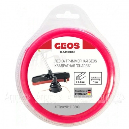 Леска триммерная квадратная GEOS by Al-Ko Quadra 3.0 мм, 15 м в блистере в Челябинске