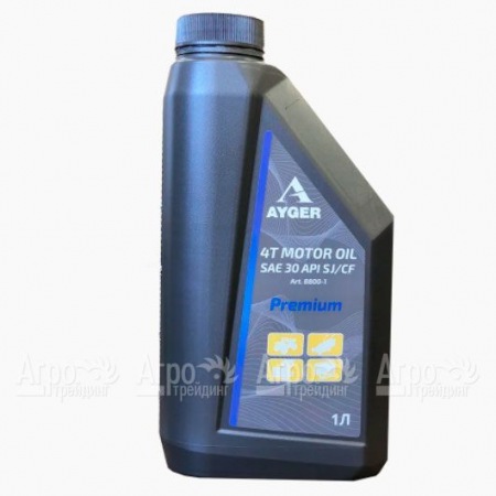 Масло минеральное Ayger SAE 30 API SI/CF 1 л для 4-х тактных двигателей  в Челябинске