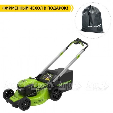 Газонокосилка аккумуляторная GreenWorks GD40LM48SP 8 Ач в Челябинске