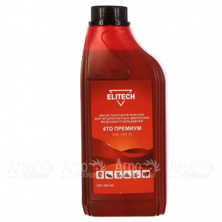 Масло моторное полусинтетическое Elitech 2001.000100 SAE 10W-30 1 л для 4-х тактных двигателей  в Челябинске