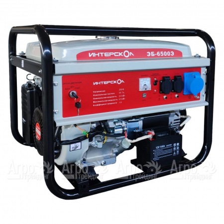 Бензогенератор Интерскол ЭБ-6500Э 5 кВт в Челябинске