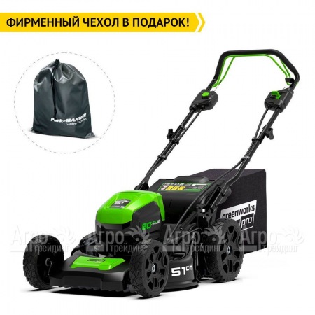 Газонокосилка аккумуляторная GreenWorks GD80LM51SP (без аккумулятора и зарядного устройства) в Челябинске