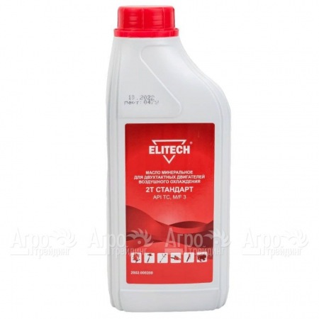 Масло минеральное Elitech 2002.000200 API TC, M/F 3 1 л для 2-х тактных двигателей  в Челябинске