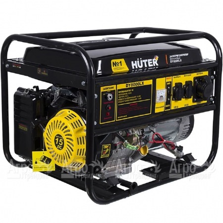 Бензиновый генератор Huter DY8000LX 6.5 кВт с колёсами в Челябинске