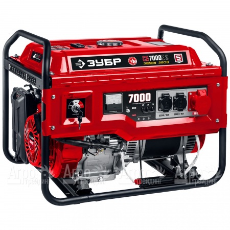 Бензогенератор Зубр СБ-7000Е-3 7 кВт с электростартером в Челябинске