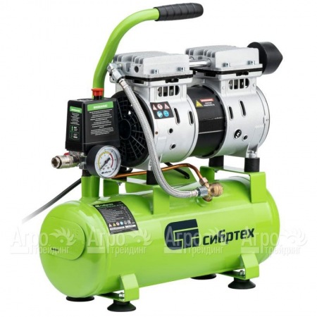 Компрессор безмасляный малошумный Сибртех МБ 750/10 в Челябинске