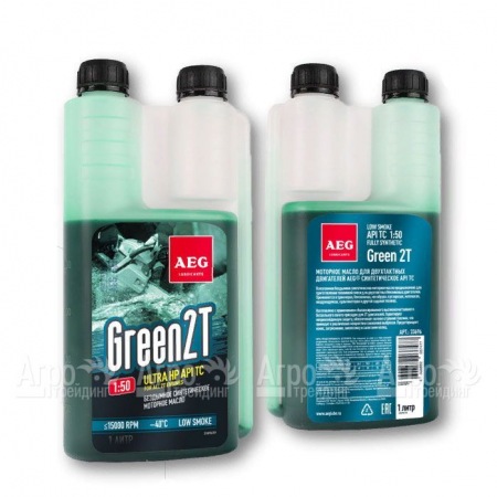 Масло моторное синтетическое AEG Geen HP 2T 1 л для 2-тактных двигателей  в Челябинске