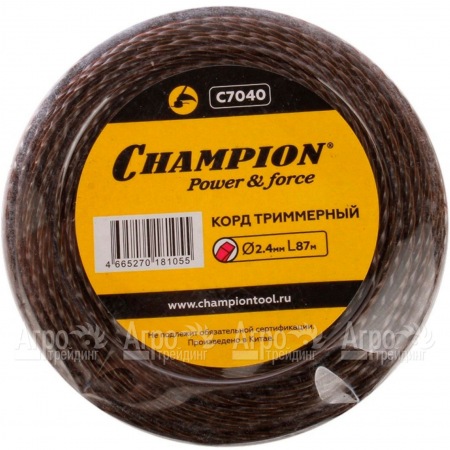 Корд триммерный Champion Magic 2.4мм, 87м (витой квадрат)+нож  в Челябинске