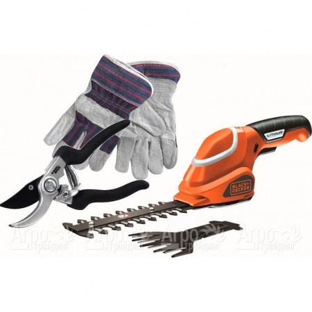 Ножницы аккумуляторные для травы Black+Decker GSL 700 KIT-QW в Челябинске