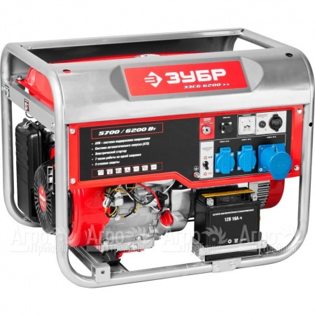 Бензогенератор Зубр ЗЭСБ-6200-ЭА 6.2 кВт с автозапуском в Челябинске