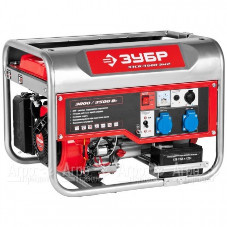 Бензогенератор Зубр ЗЭСБ-3500-ЭМ2 3.5 кВт с электростартером в Челябинске