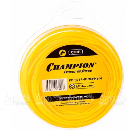 Корд триммерный Champion Round 2.4мм, 40м (круглый)  в Челябинске