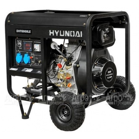 Дизельгенератор Hyundai DHY 8000LE 5,5 кВт + колеса в Челябинске