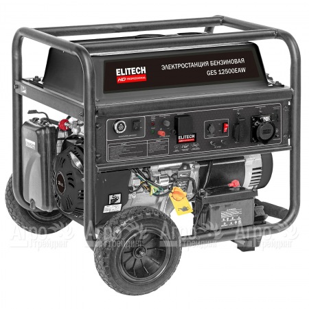 Бензогенератор Elitech GES 12500ЕAW 9 кВт в Челябинске