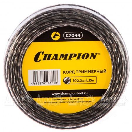 Корд триммерный Champion Tri-twist 2.0мм, 15м (витой треугольник)  в Челябинске