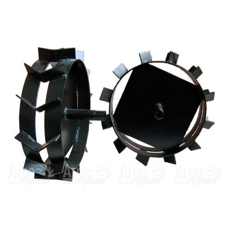 Грунтозацепы ширина 130 мм, диаметр 500 мм, диаметр вала 40 мм, протектор ёлочка (используются с удлинителями оси) для работы с плугом  в Челябинске