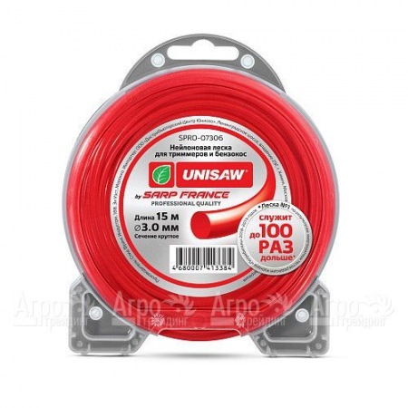 Леска триммерная 3 мм 15 м круглая Unisaw в Челябинске