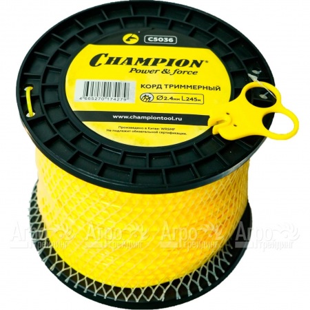 Корд триммерный Champion Star 2.4 мм х245 м (звезда) + нож  в Челябинске