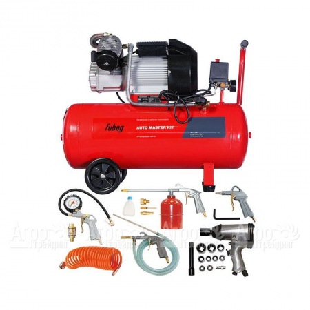 Компрессор масляный Fubag Auto Master Kit VDC/50 + набор из 10 предметов в Челябинске