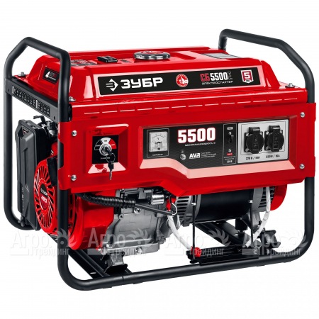 Бензогенератор Зубр СБ-5500Е 5.5 кВт с электростартером в Челябинске