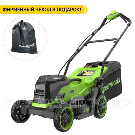 Газонокосилка аккумуляторная GreenWorks GD24X2LM361 2х4 Ач в Челябинске